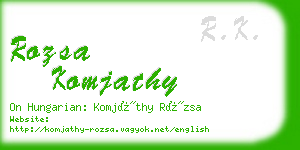 rozsa komjathy business card